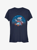 Lilo Stitch Snowing Stitch Girls T Shirt T Shirt Premium Print Daily Wear