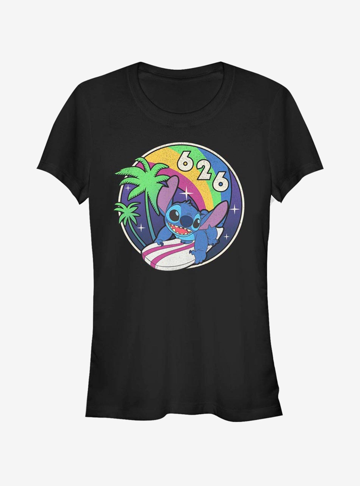 Lilo Stitch Retro Rainbow Girls T Shirt T Shirt Trending US Fan Art Style