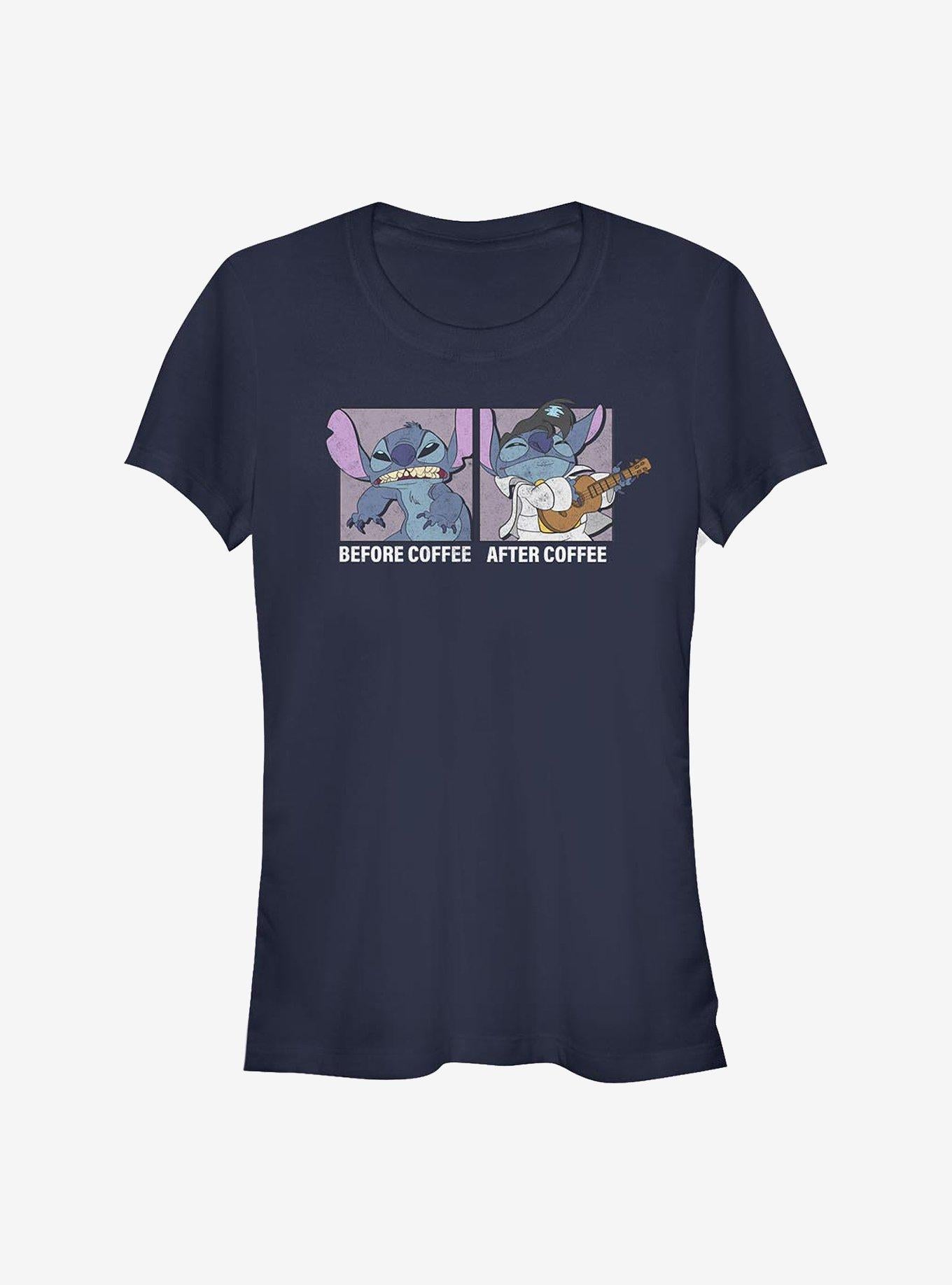 Lilo Stitch Coffee Girls T Shirt T Shirt Trending US Fan Art Style