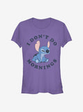 Lilo Stitch Don t Do Mornings Girls T Shirt T Shirt Premium Print Daily Wear