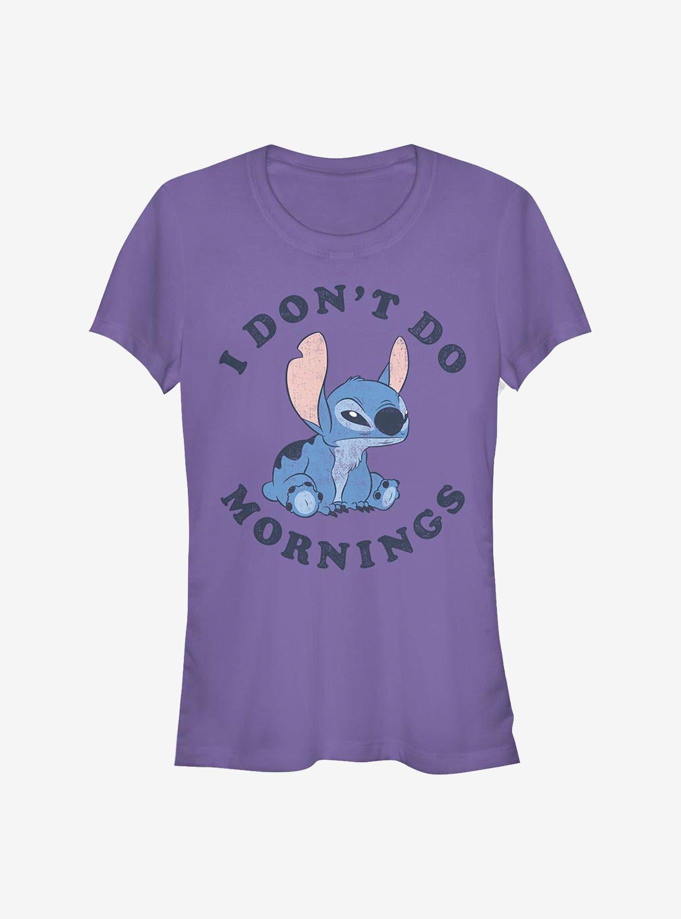 Lilo Stitch Don t Do Mornings Girls T Shirt T Shirt Premium Print Daily Wear