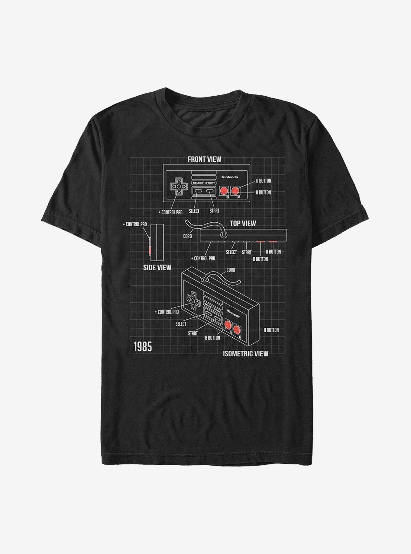 NES Schematic T Shirt T Shirt Premium Print Esports Vibe