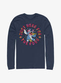 Lilo Stitch Just Here For The Food Long Sleeve T Shirt Long Sleeve T Shirt Comfort Fit Gift Ready
