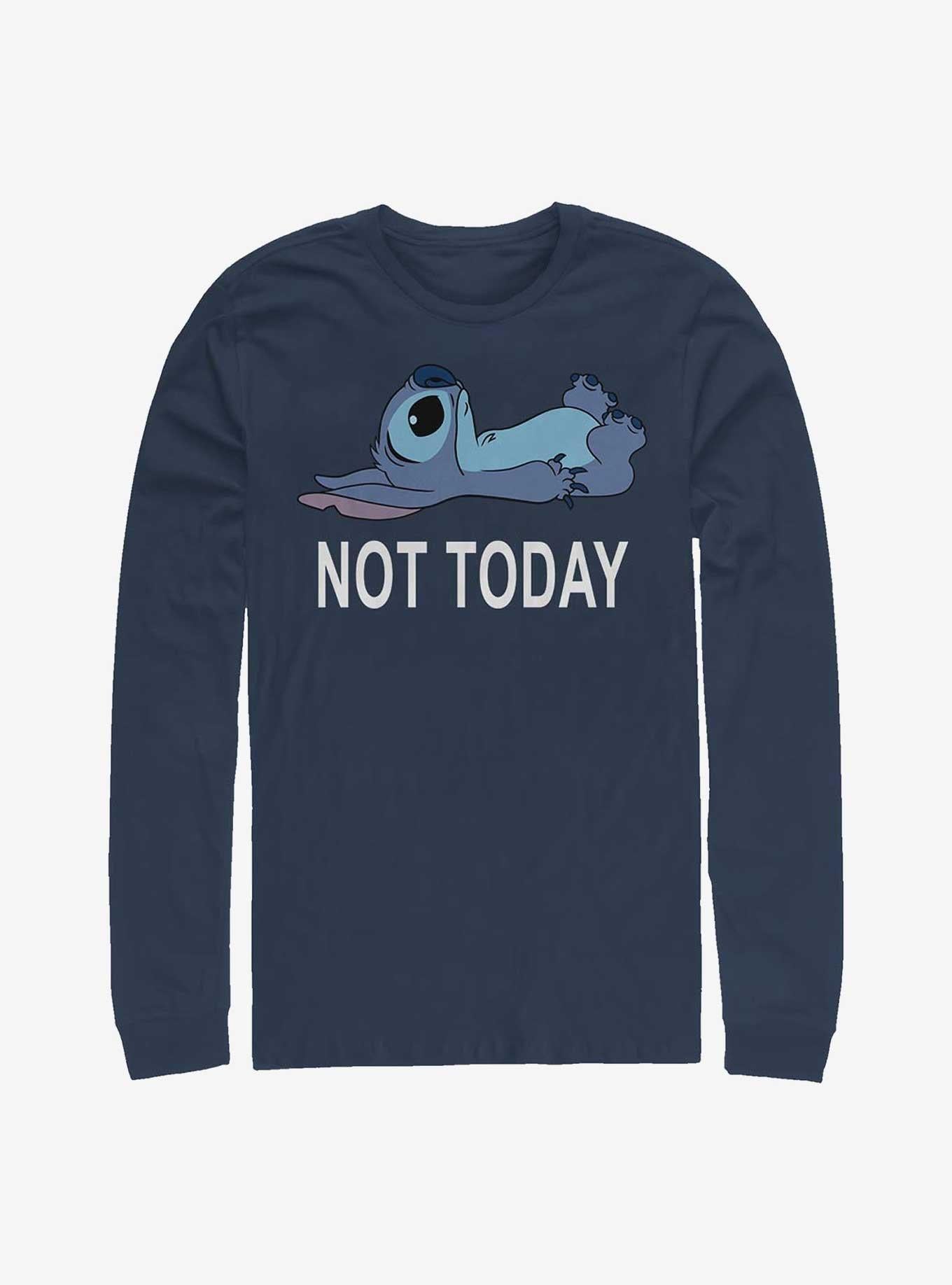 Lilo Stitch Not Today Long Sleeve T Shirt Long Sleeve T Shirt Trending US Fan Art Style
