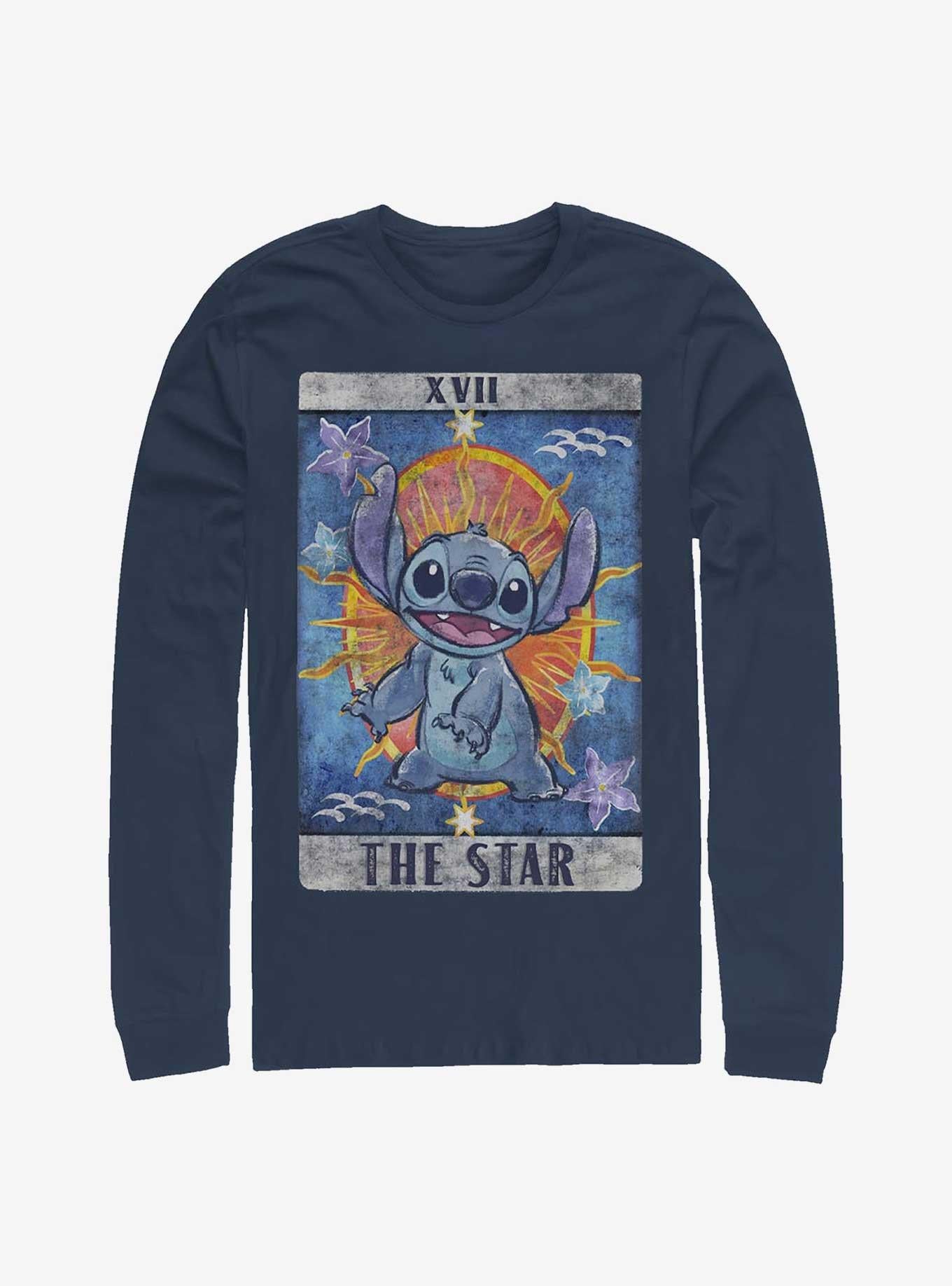 Lilo Stitch Tarot Long Sleeve T Shirt Long Sleeve T Shirt Premium Print Daily Wear