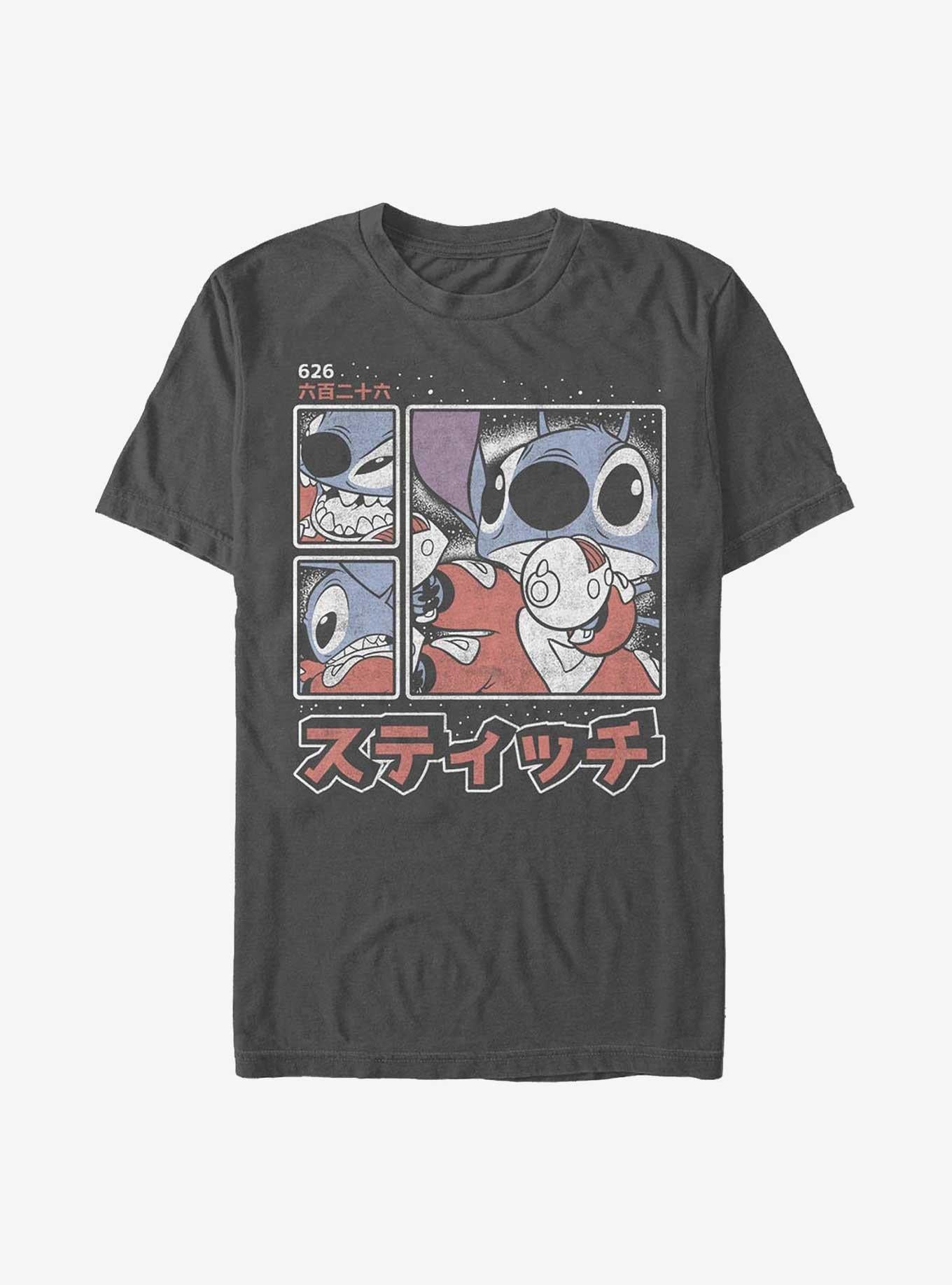 Lilo Stitch Japanese Text T Shirt T Shirt Streetwear Style Modern Aesthetic