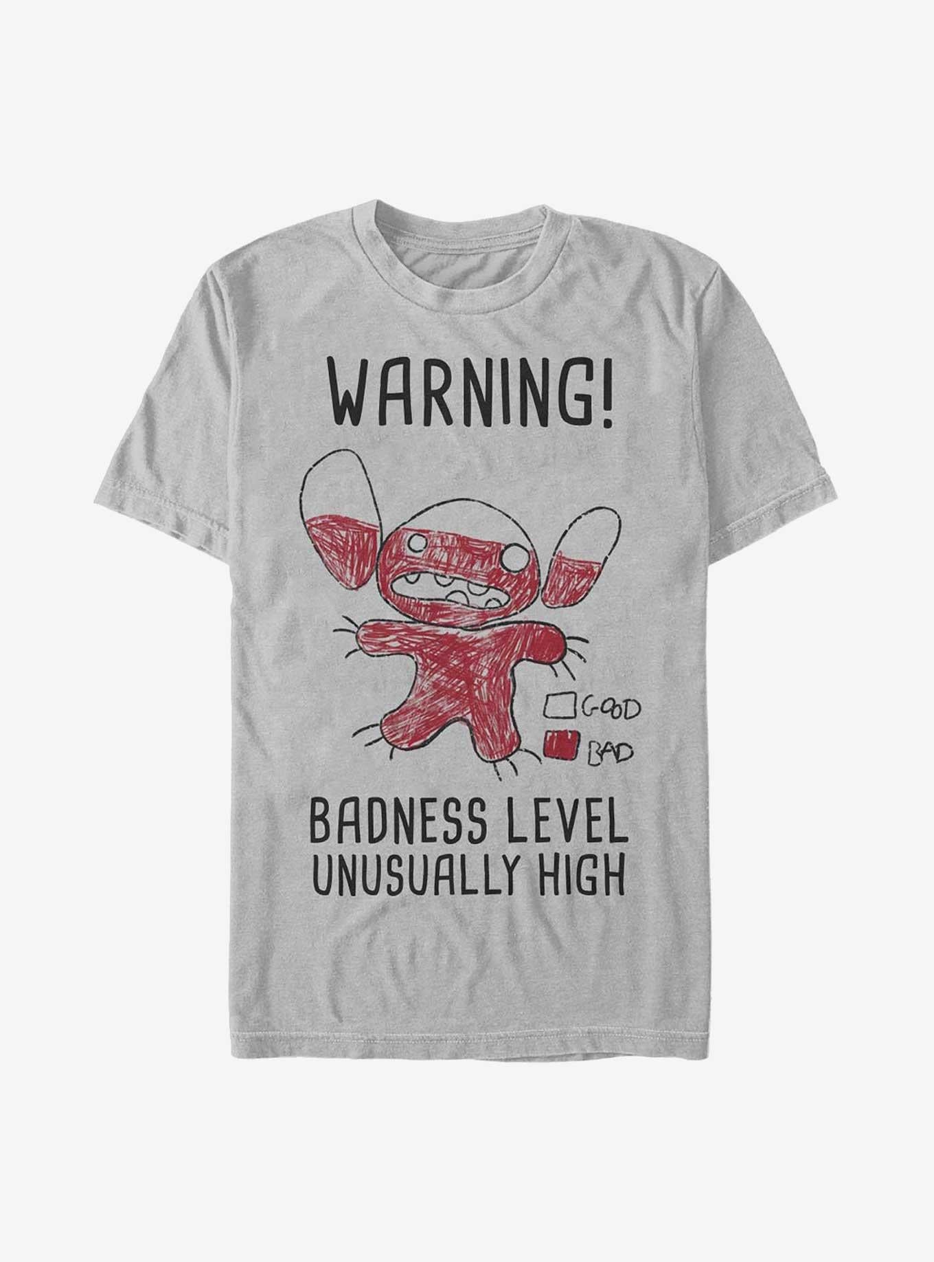 Lilo Stitch Warning Drawing Sitch T Shirt T Shirt Premium Print Daily Wear