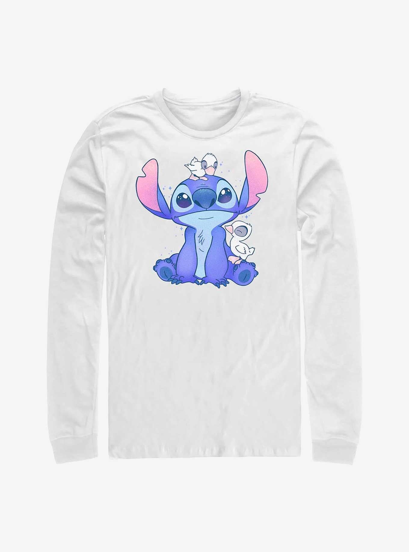 Lilo Stitch Cute Ducks Long Sleeve T Shirt Long Sleeve T Shirt Premium Print Daily Wear