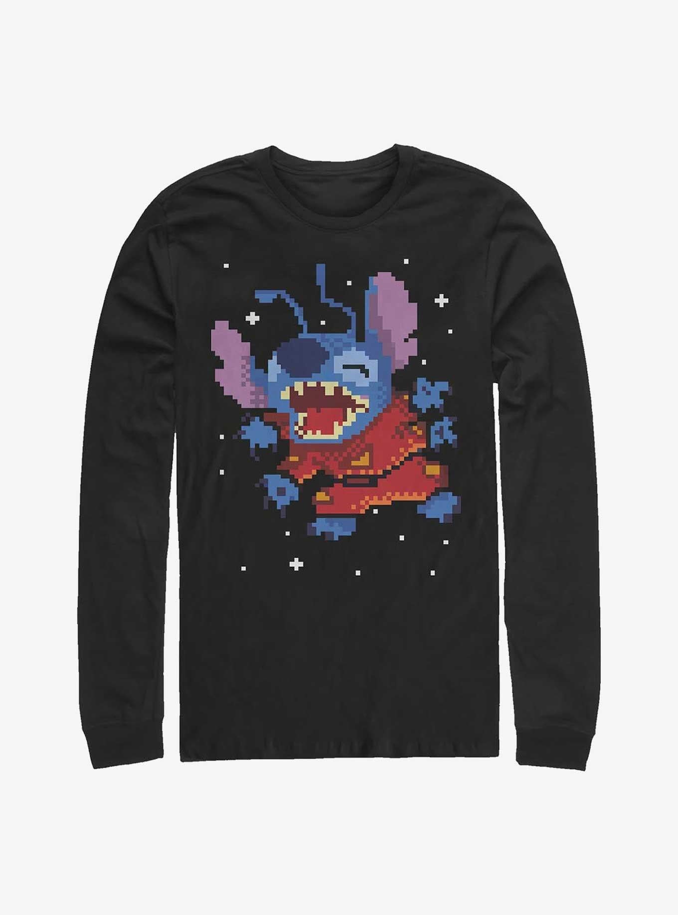 Lilo Stitch Pixel Long Sleeve T Shirt Long Sleeve T Shirt Comfort Fit Gift Ready