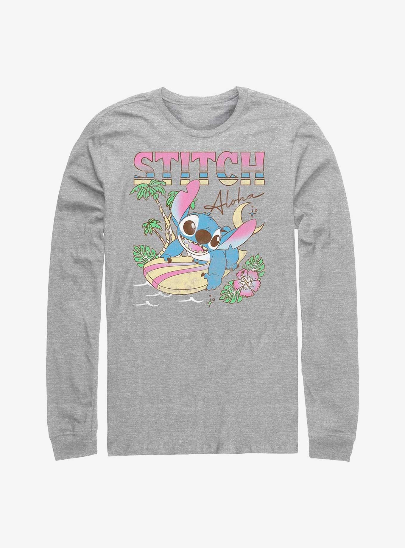 Lilo Stitch Aloha Stitch Long Sleeve T Shirt Long Sleeve T Shirt Streetwear Style Modern Aesthetic