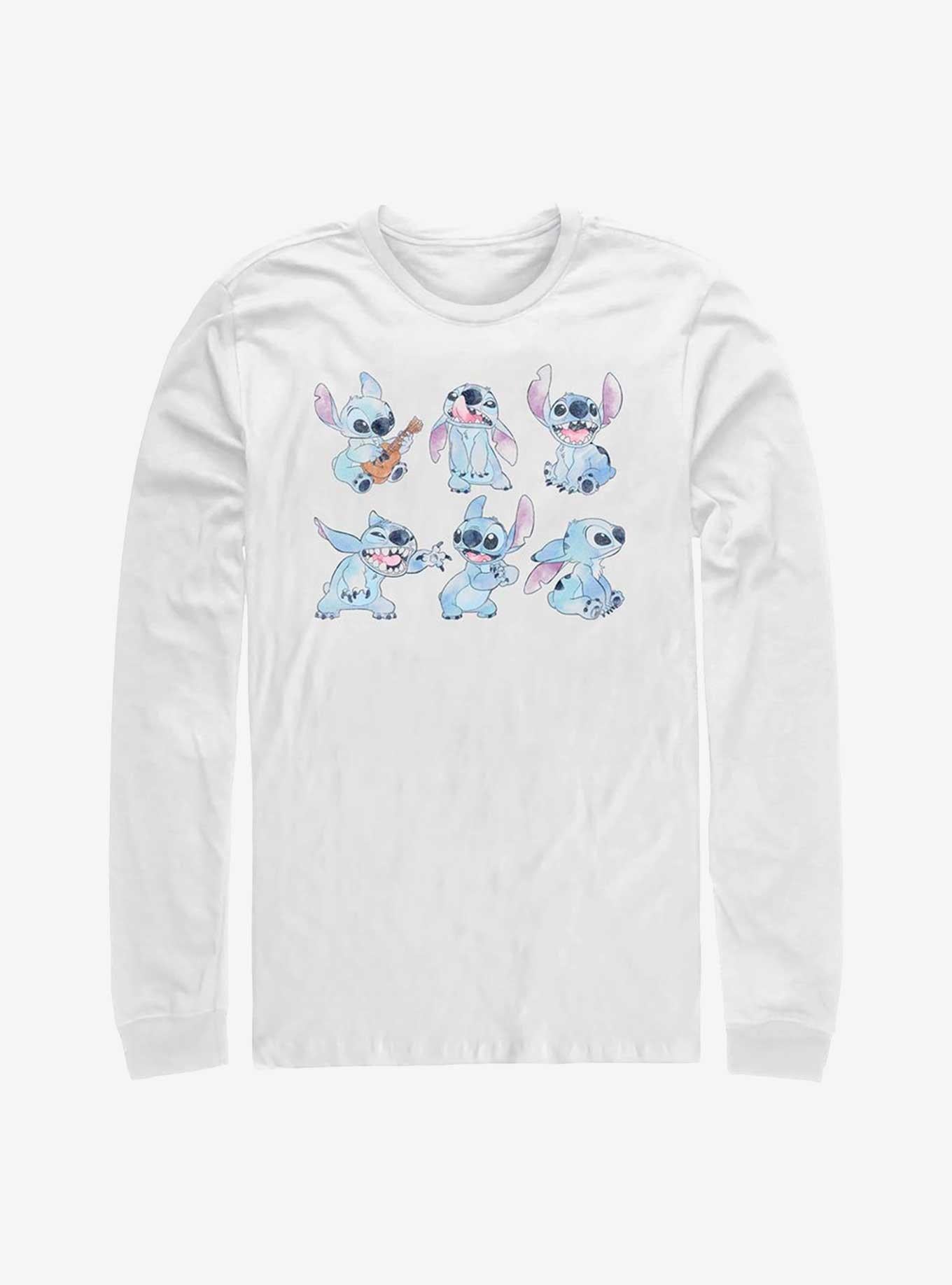 Lilo Stitch Faces Of Stitch Long Sleeve T Shirt Long Sleeve T Shirt Trending US Fan Art Style