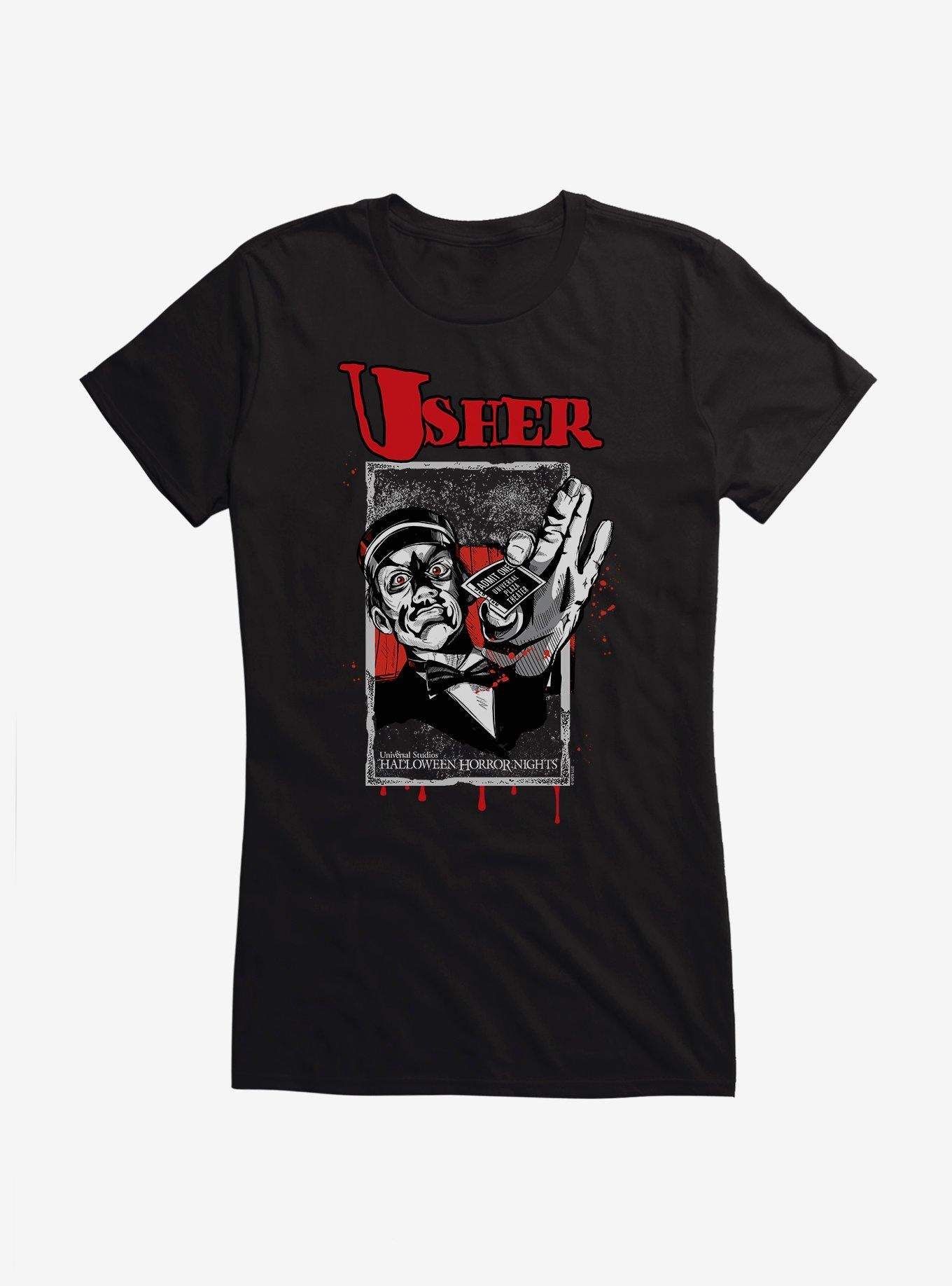Halloween Horror Nights Usher Girls T Shirt T Shirt Streetwear Style Esports Vibe