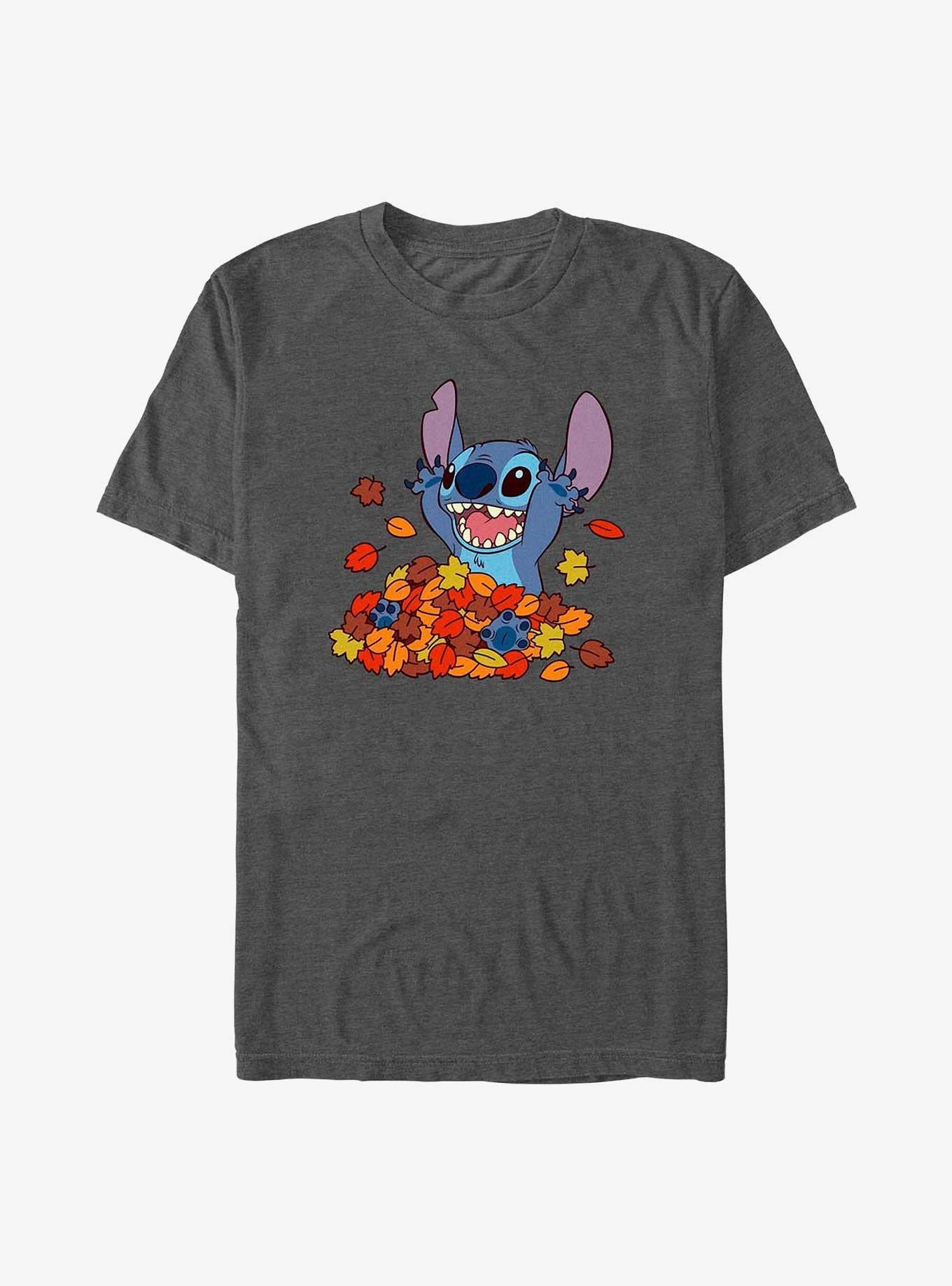 Lilo Stitch Leaf Pile T Shirt T Shirt High Search Demand Bold Graphic