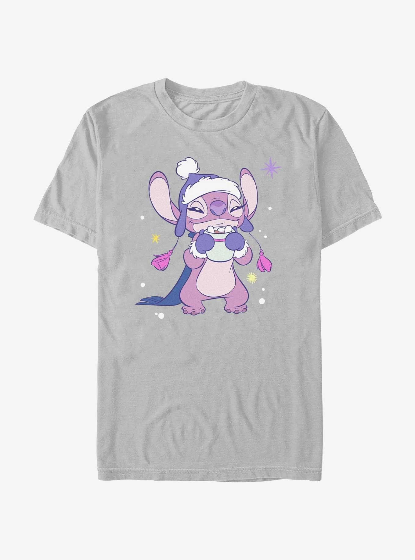 Lilo Stitch Cozy Angel Hot Cocoa T Shirt T Shirt Streetwear Style Modern Aesthetic