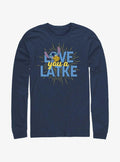 Lilo Stitch Hanukkah Love You A Latke Long Sleeve T Shirt Long Sleeve T Shirt Comfort Fit Gift Ready