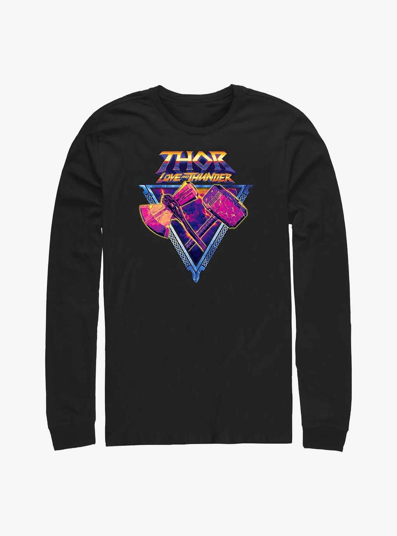 Thor Love and Thunder Mjolnir and Stormbreaker Long Sleeve T Shirt Long Sleeve T Shirt Streetwear Style Modern Aesthetic