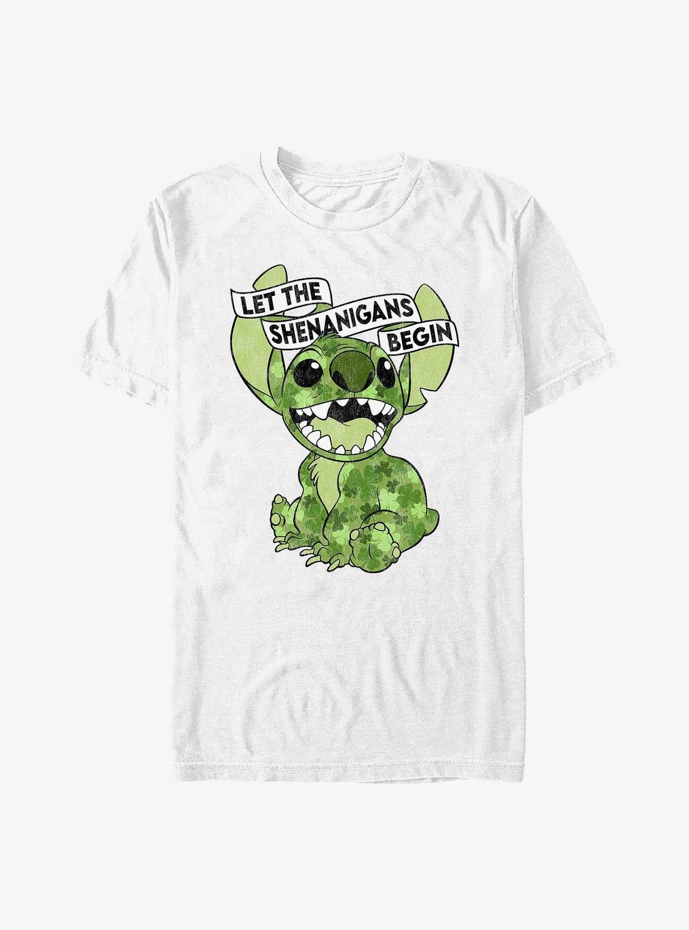 Lilo Stitch Clover Stitch Let The Shenanigans Begin T Shirt T Shirt Streetwear Style Modern Aesthetic