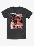 Attack On Titan Eren Yeager Collage Mineral Wash T Shirt T Shirt Premium Print Urban Look