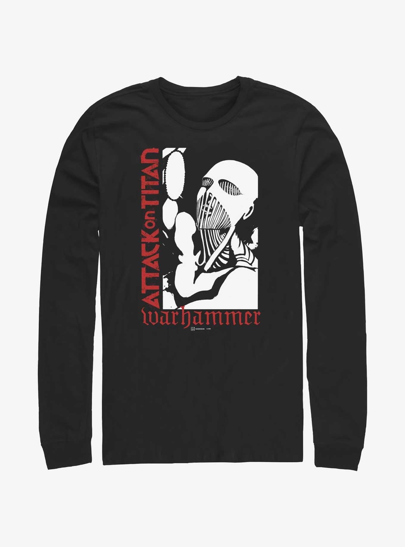 Attack On Titan War Hammer Titan Long Sleeve T Shirt Long Sleeve T Shirt Streetwear Style Urban Look
