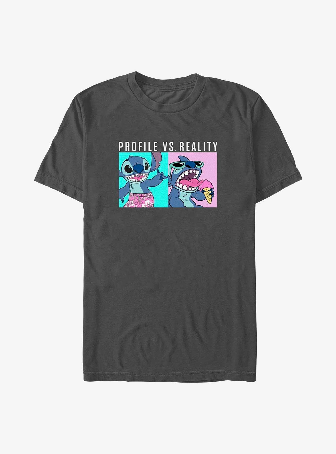 Lilo Stitch Profile vs Reality T Shirt T Shirt Premium Print Daily Wear