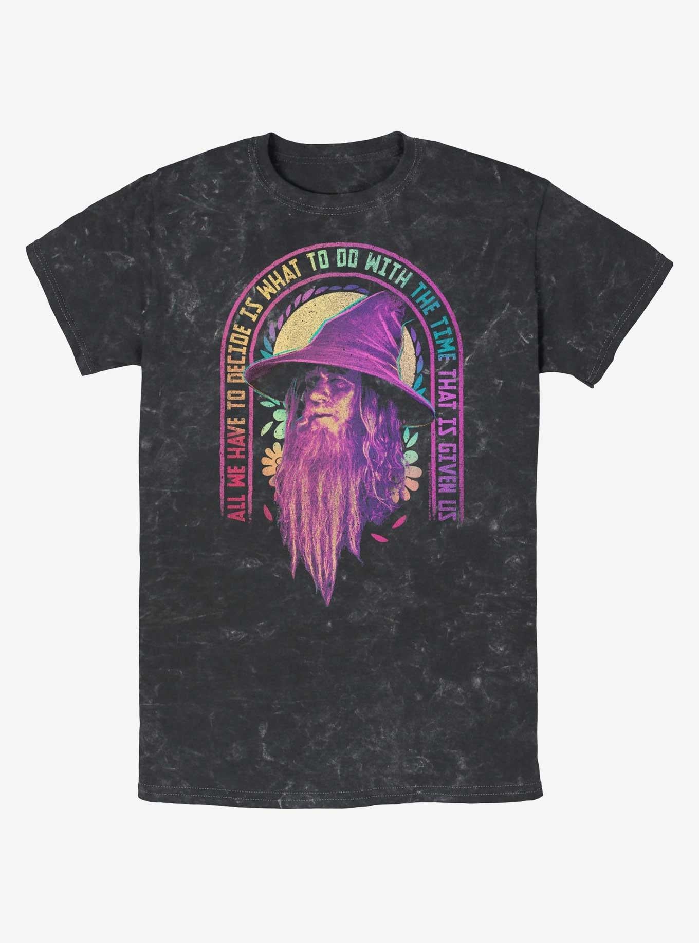 The Lord the Rings Gandalf Decide With Time Mineral Wash T Shirt T Shirt Viral TikTok Esports Vibe