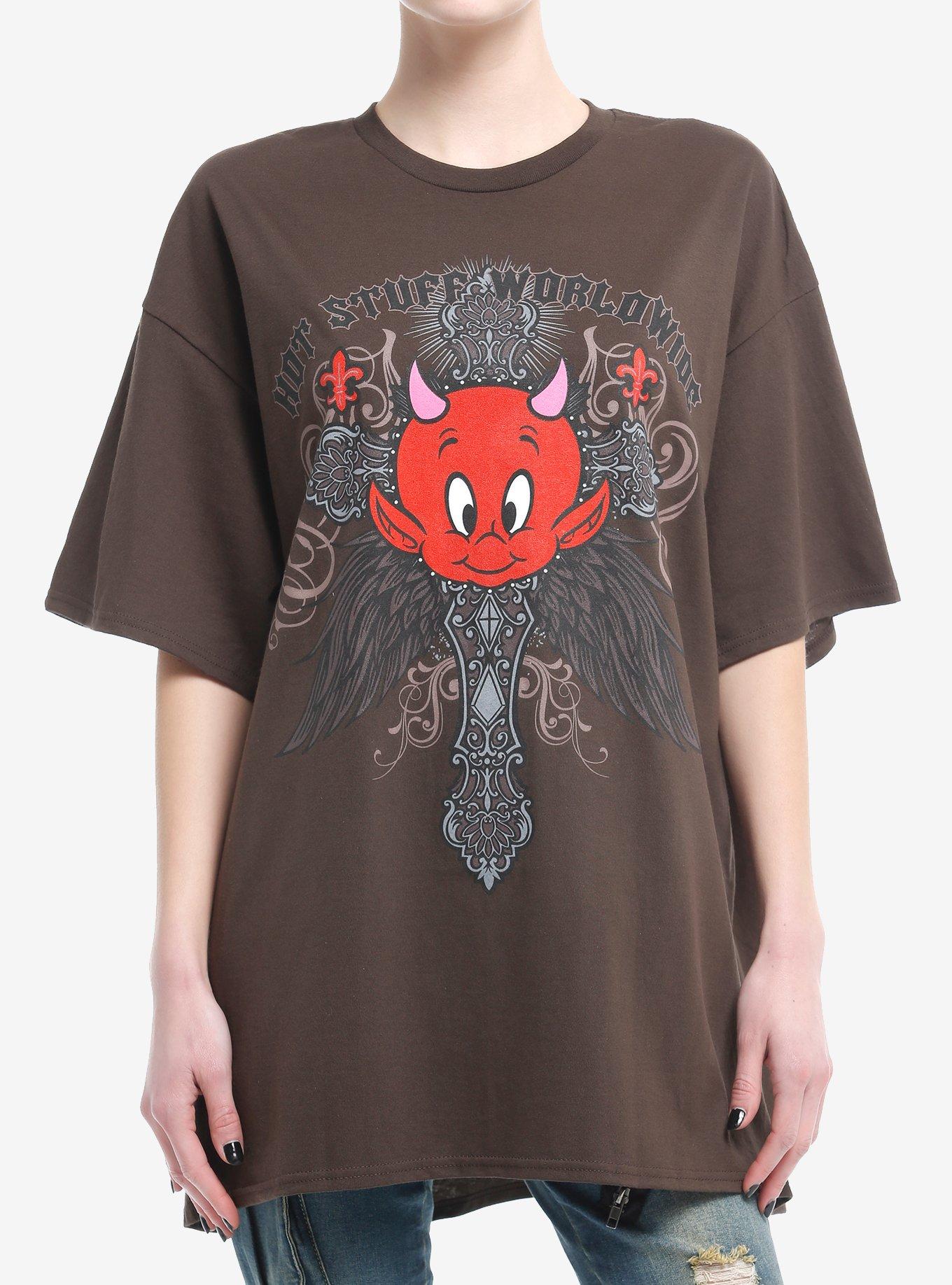 Hot Stuff Ornate Cross Girls Oversized T Shirt T Shirt Trending US Fan Art Style