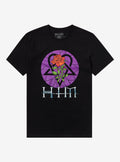 HIM Stained Glass Heartagram Boyfriend Fit Girls T Shirt T Shirt Premium Print Daily Wear
