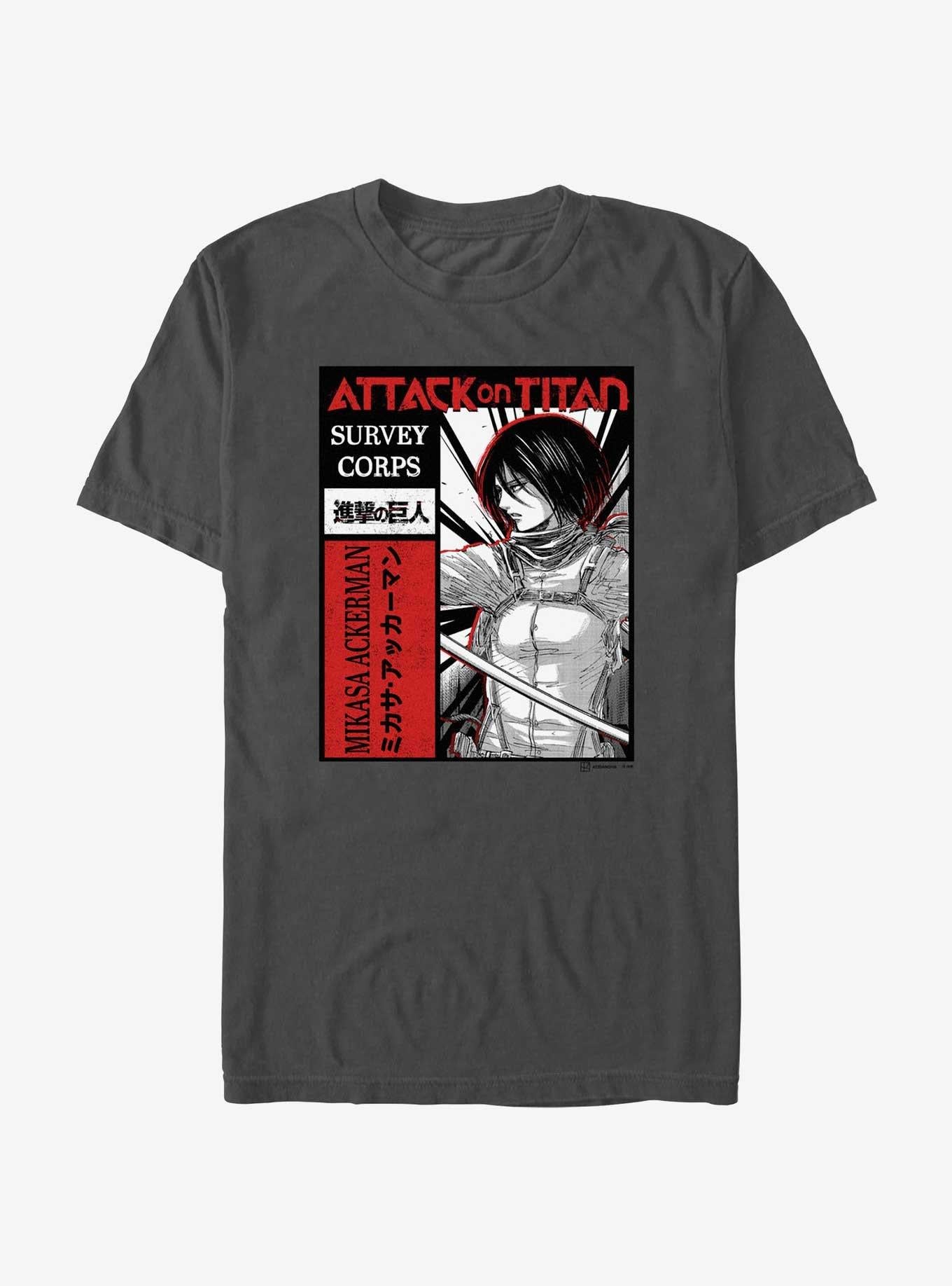 Attack On Titan Survey Corps Mikasa T Shirt T Shirt Viral TikTok Daily Wear