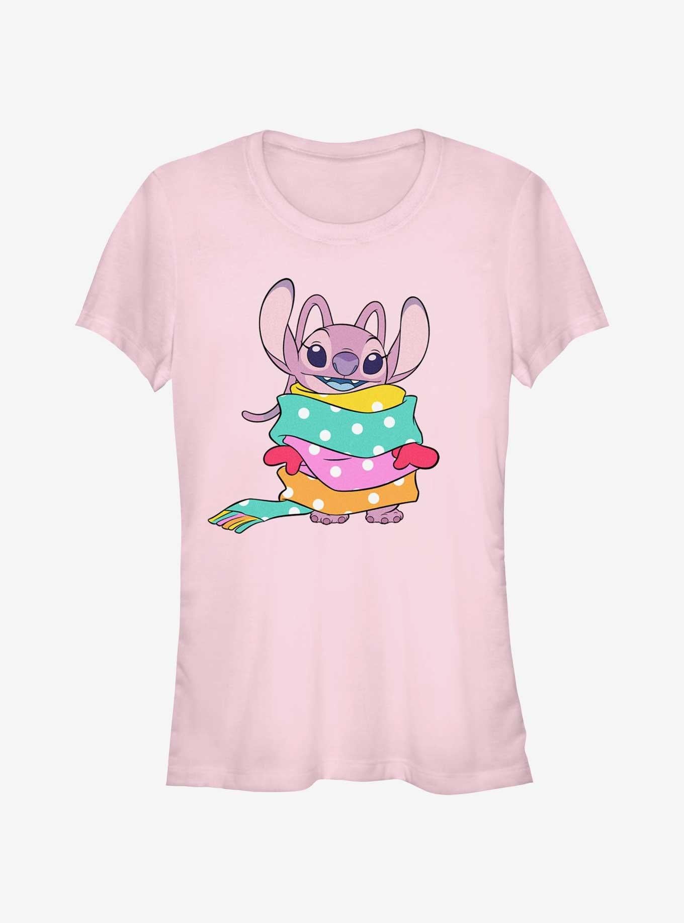 Lilo Stitch Experiment 624 Angel Wrapped In Scarves Girls T Shirt T Shirt Premium Print Daily Wear