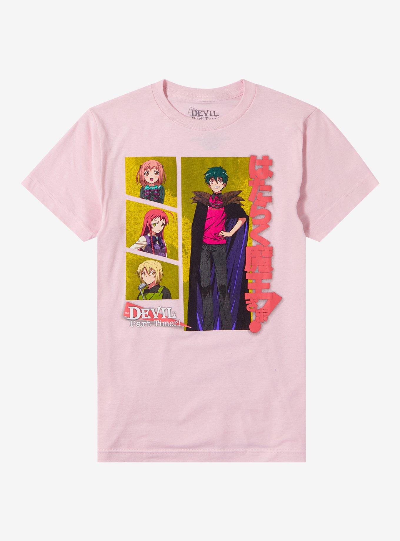 The Devil Is A Part Timer Character Grid Boyfriend Fit Girls T Shirt T Shirt Streetwear Style Daily Wear