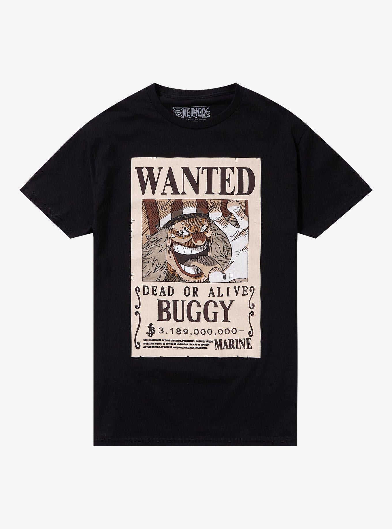 One Piece Buggy Wanted Poster Double Sided T Shirt T Shirt Viral TikTok Graphic Style