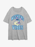 Lilo Stitch Weekend Vibes Girls Oversized T Shirt T Shirt Streetwear Style Modern Aesthetic