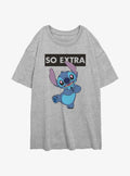 Lilo Stitch So Extra Girls Oversized T Shirt T Shirt Premium Print Daily Wear