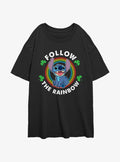 Lilo Stitch Follow The Rainbow Girls Oversized T Shirt T Shirt Premium Print Daily Wear