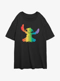 Lilo Stitch Rainbow Oversized T Shirt T Shirt Streetwear Style Modern Aesthetic