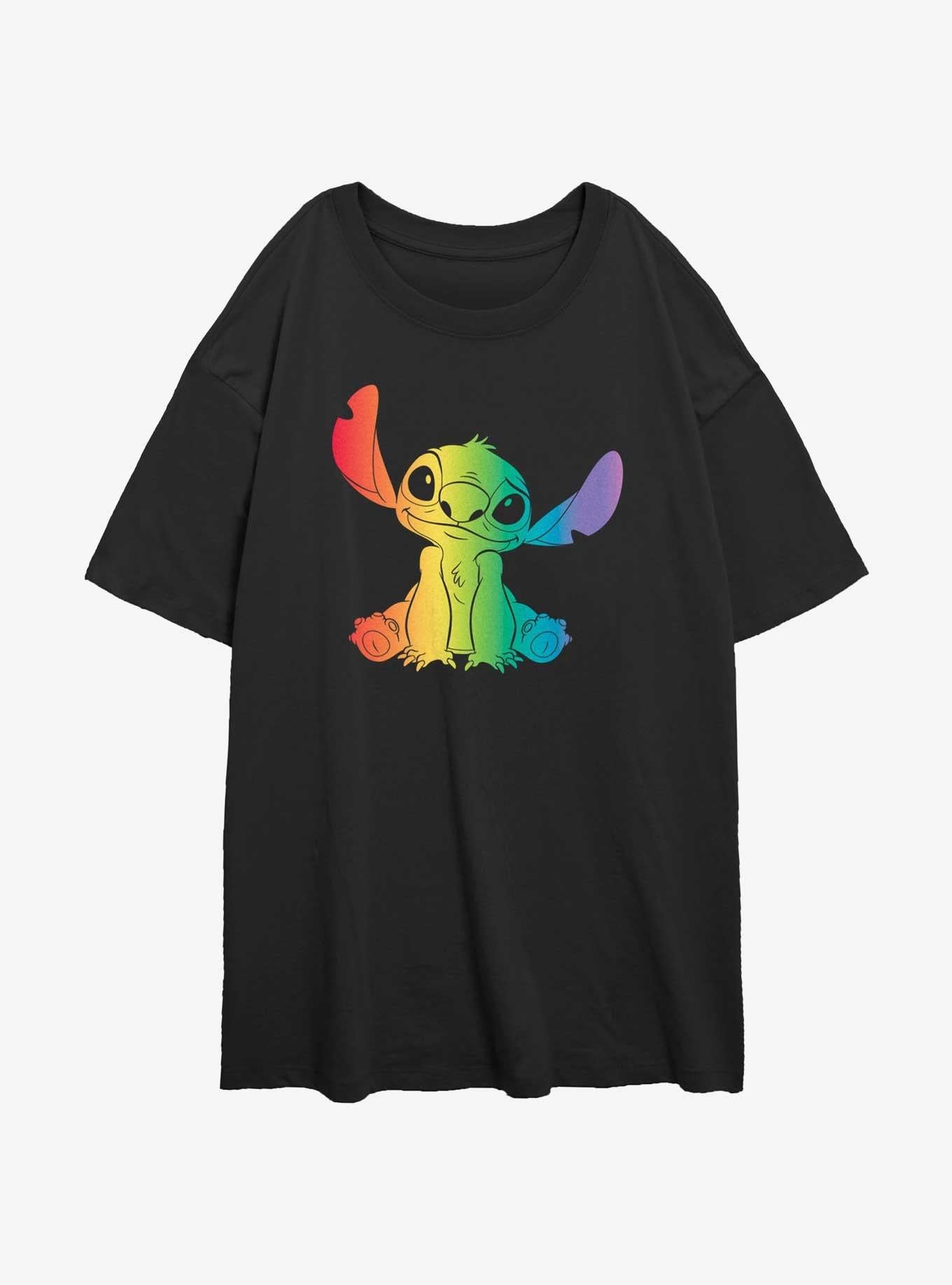 Lilo Stitch Rainbow Oversized T Shirt T Shirt Streetwear Style Modern Aesthetic