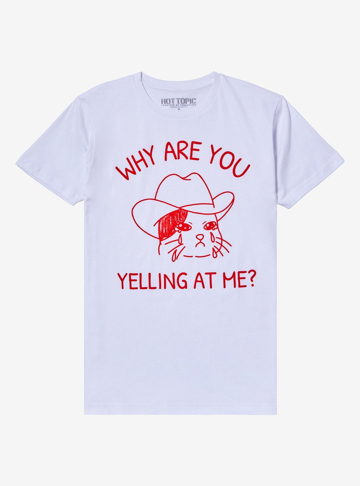 Crying Cat Yelling At Me T Shirt By FAA Graphica T Shirt Premium Print Gamer Style