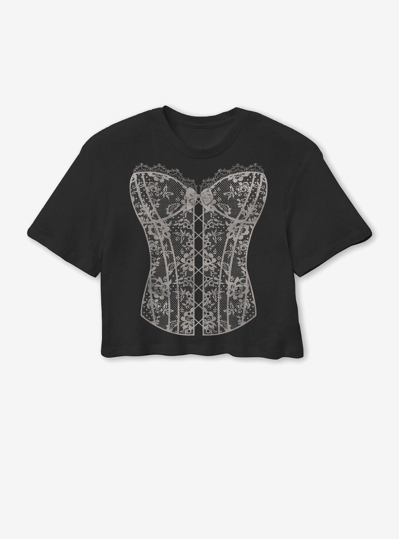 Lace Corset Girls Skimmer T Shirt T Shirt Comfort Fit Gift Ready