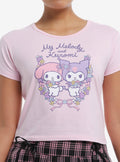 My Melody Kuromi Floral Ribbon Girls Baby T Shirt T Shirt High Search Demand Gamer Style