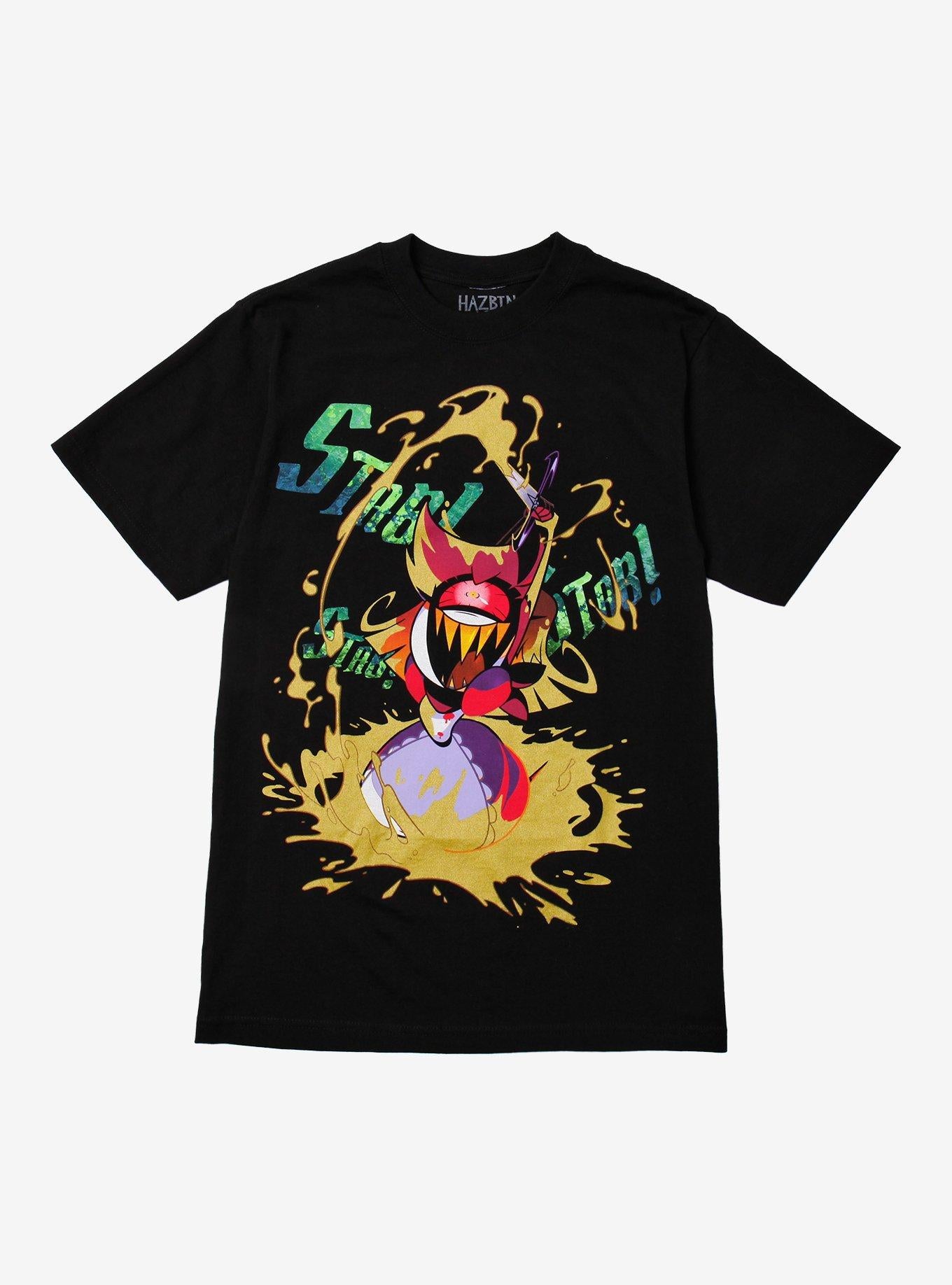 Hazbin Hotel Niffty Gold Glitter T Shirt T Shirt Streetwear Style Modern Aesthetic