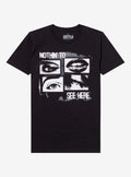 Nothin To See Here Eyes Lips Grid Relaxed Fit T Shirt T Shirt Premium Print Daily Wear