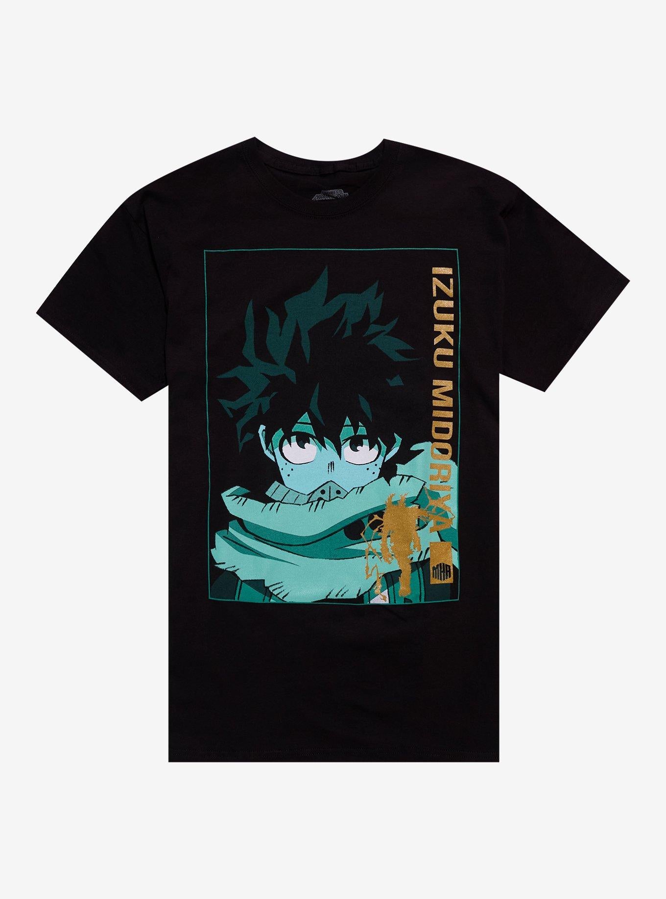 My Hero Academia Midoriya Gold Foil T Shirt T Shirt Premium Print Urban Look