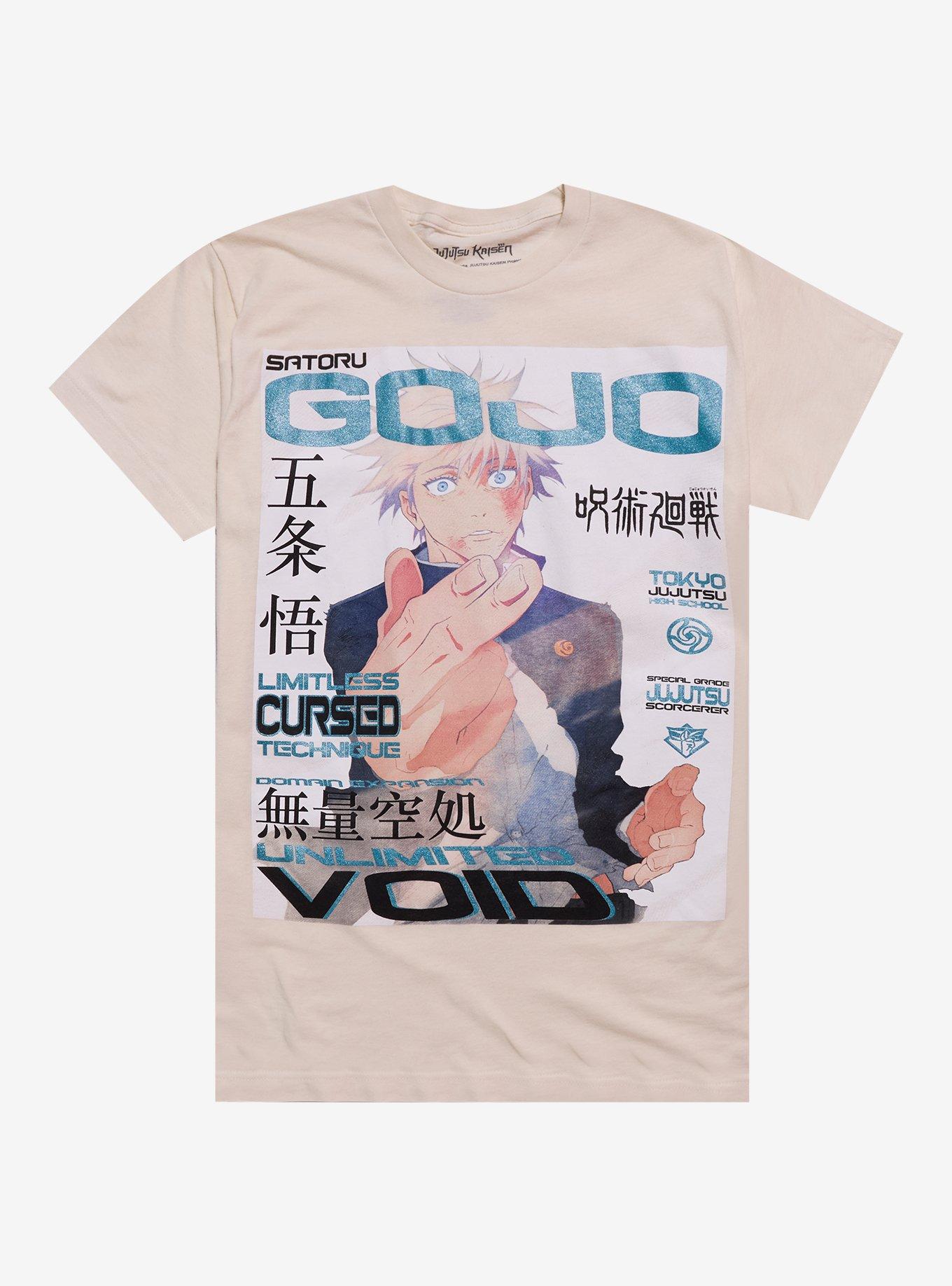 Jujutsu Kaisen Gojo Magazine Cover T Shirt T Shirt Comfort Fit Gamer Style