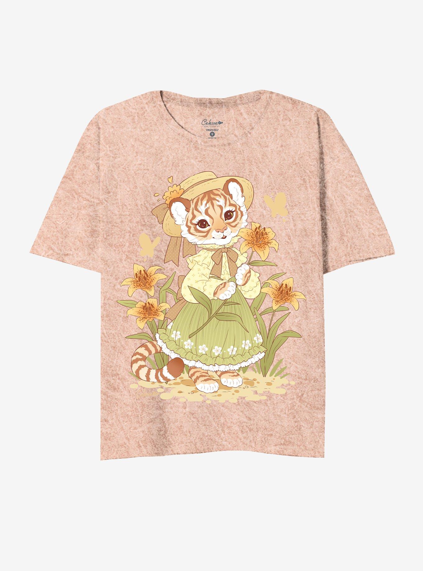 Tiger Flower Girl Tie Dye Relaxed Fit Girls T Shirt By Little Celesse T Shirt High Search Demand Bold Graphic