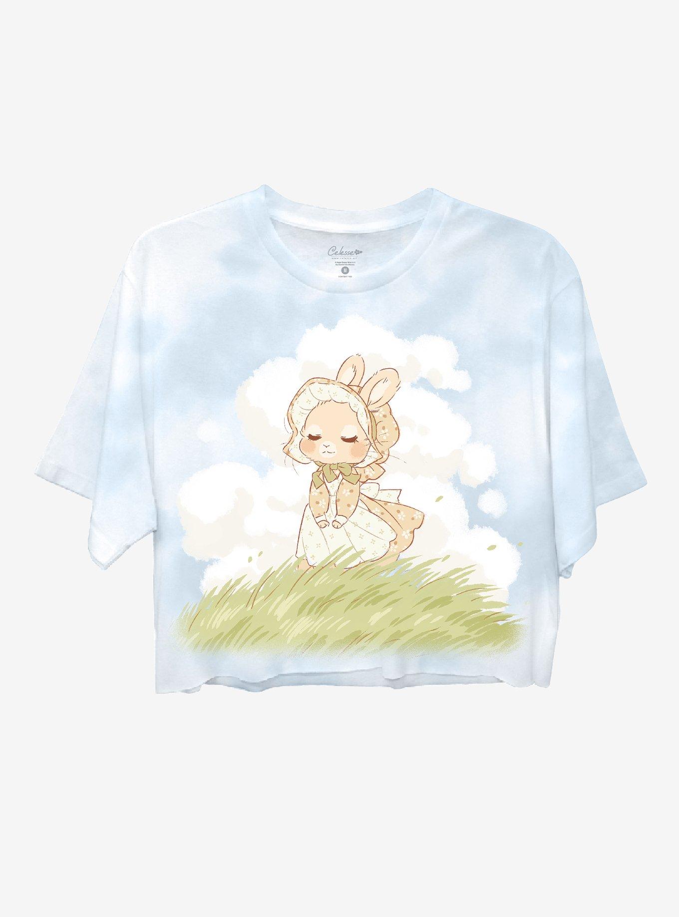 Bunny Cloud Tie Dye Girls Skimmer T Shirt By Little Celesse T Shirt Comfort Fit Gift Ready