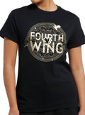 Fourth Wing Metallic Logo Boyfriend Fit Girls T Shirt T Shirt Streetwear Style Gamer Style
