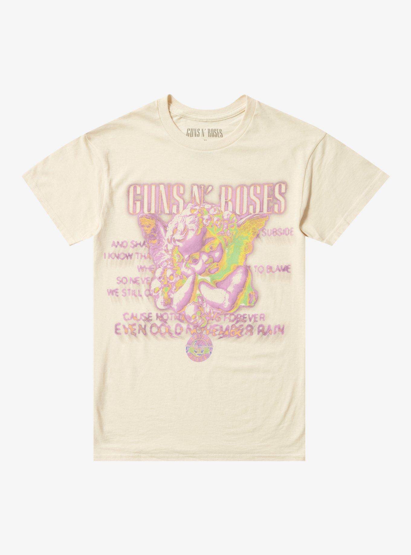 Guns N Roses November Rain Angel Boyfriend Fit Girls T Shirt T Shirt Trending US Fan Art Style