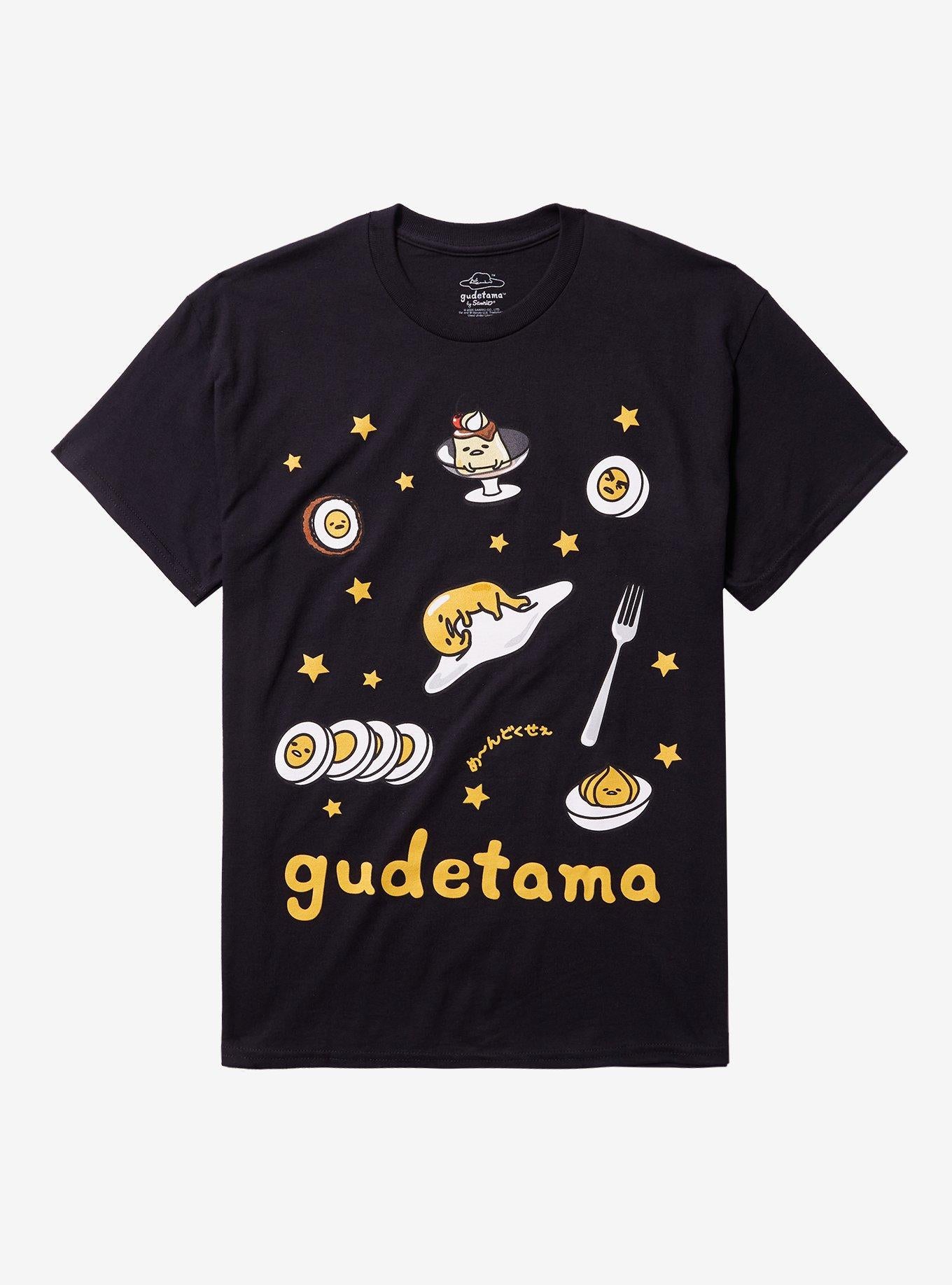 Gudetama Eggs Stars T Shirt T Shirt Streetwear Style Daily Wear
