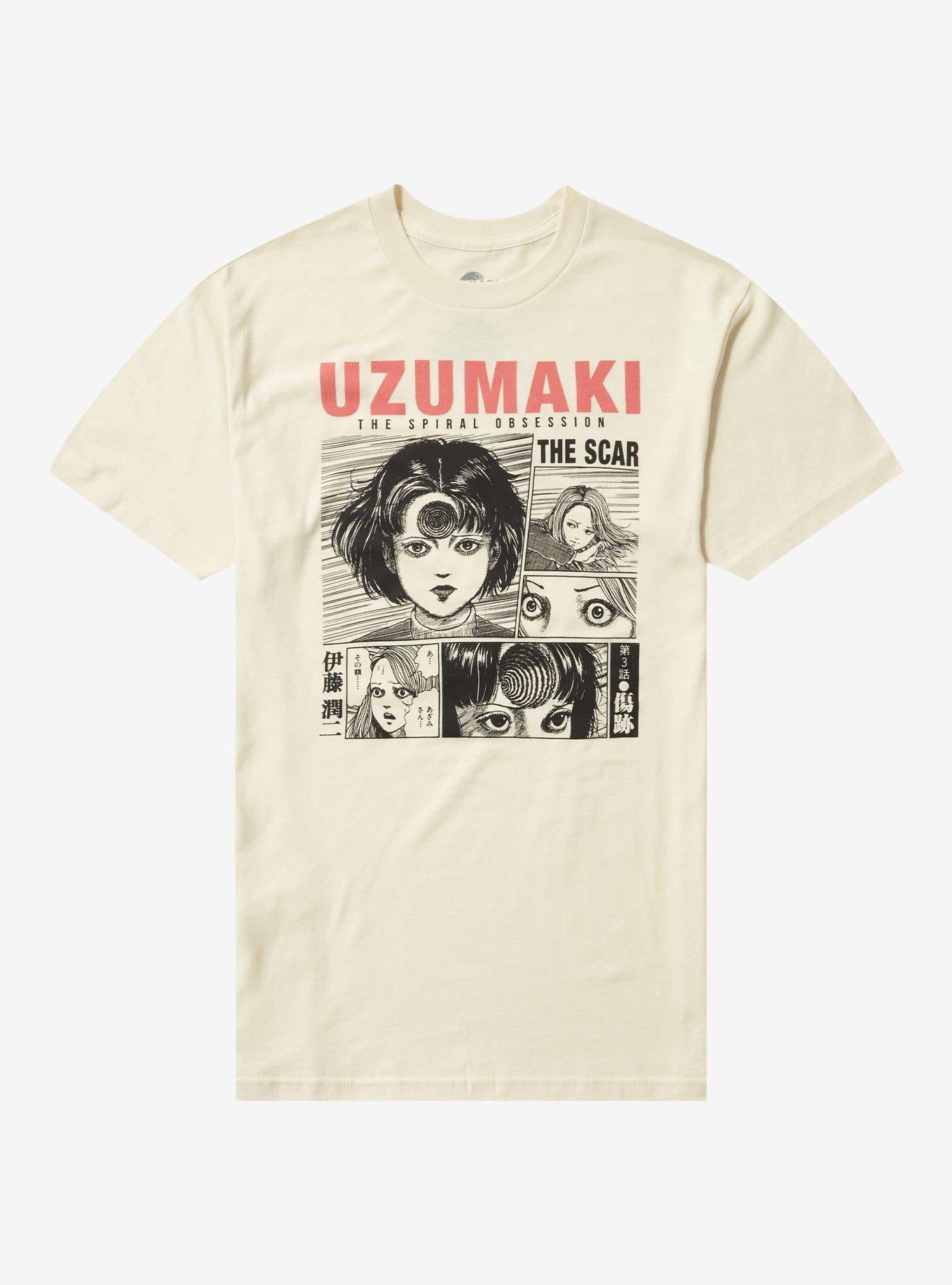 Junji Ito Uzumaki The Scar Grid Panels Girls T Shirt T Shirt High Search Demand Gamer Style