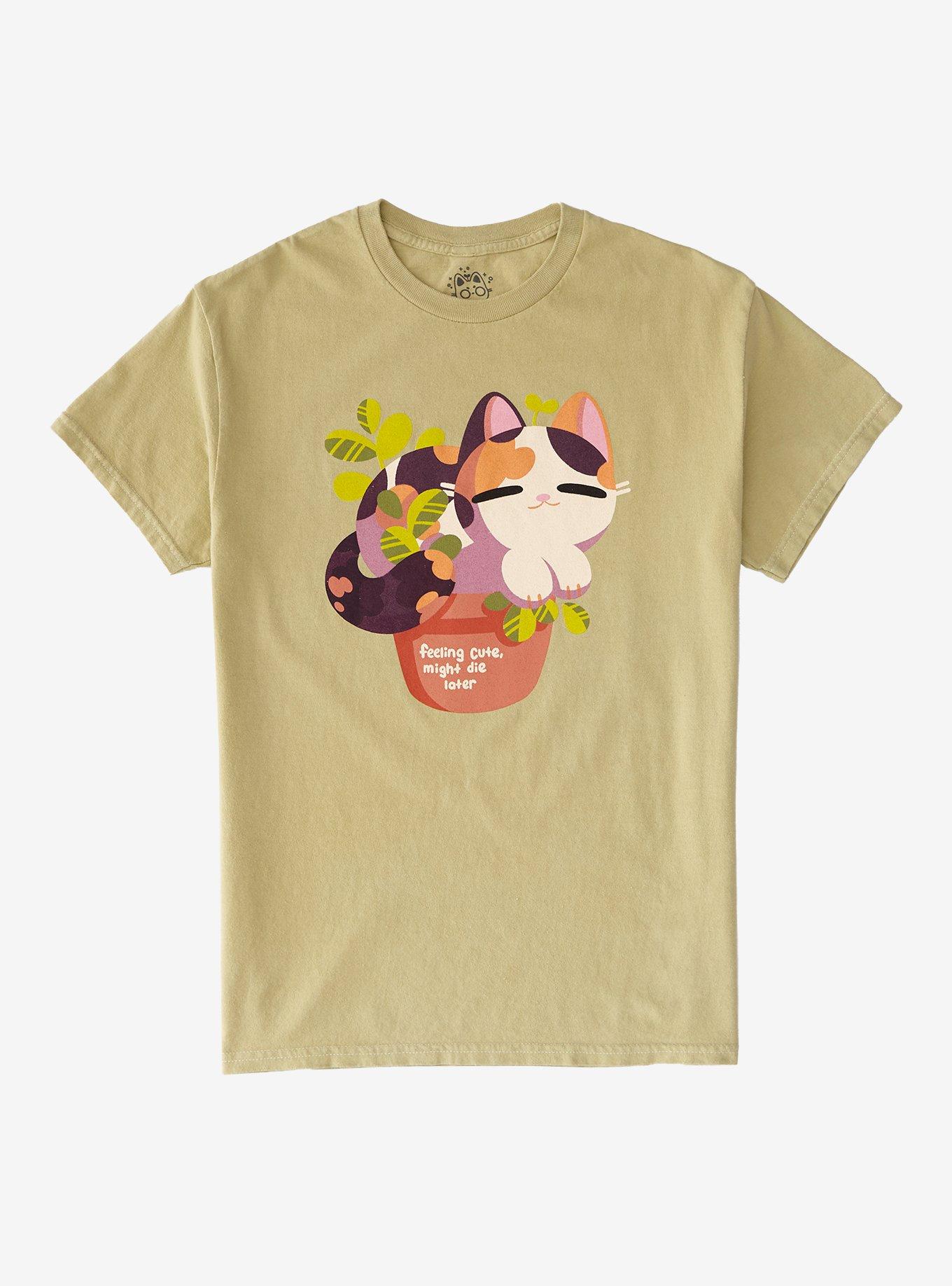 Feeling Cute Cat T Shirt By Hollyddraws T Shirt High Search Demand Esports Vibe